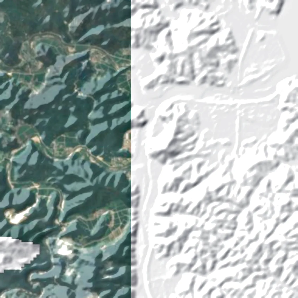 The ground above Seongnyugul Cave (Sentinel-2)