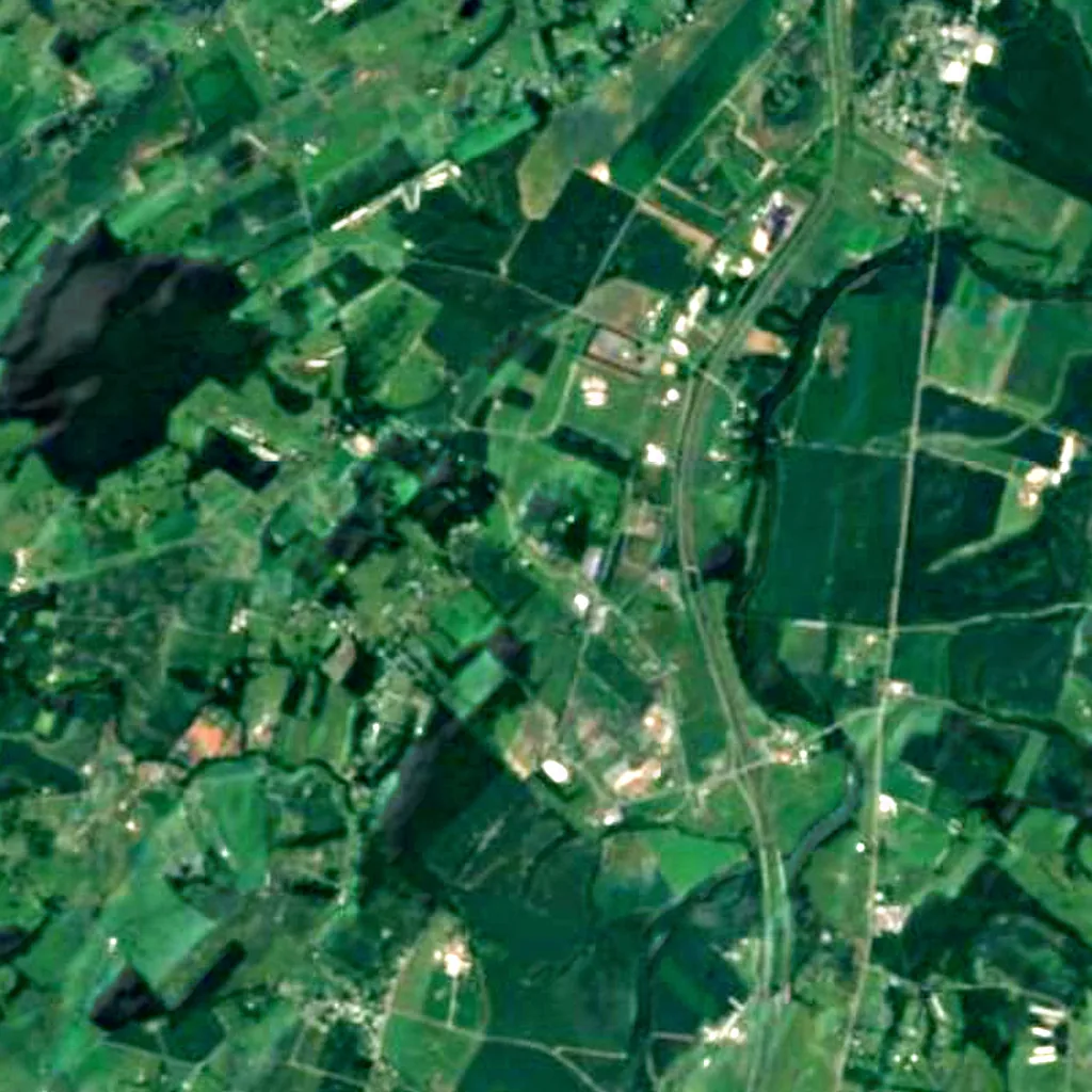 The ground above Shenandoah Caverns (Sentinel-2)