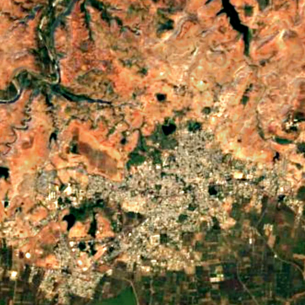 The ground above Shivleni Caves (Sentinel-2)