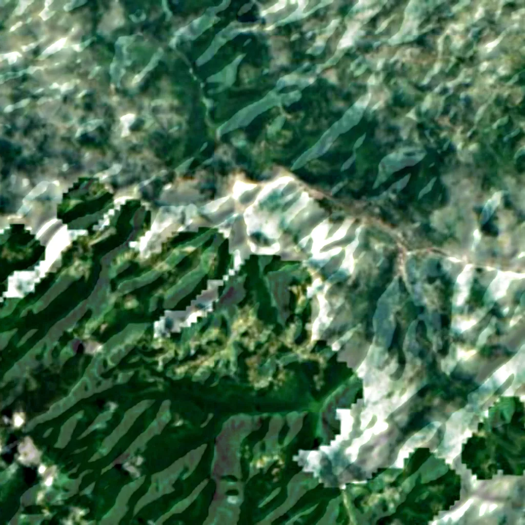 The ground above Shuanghedong Cave Network (Sentinel-2)