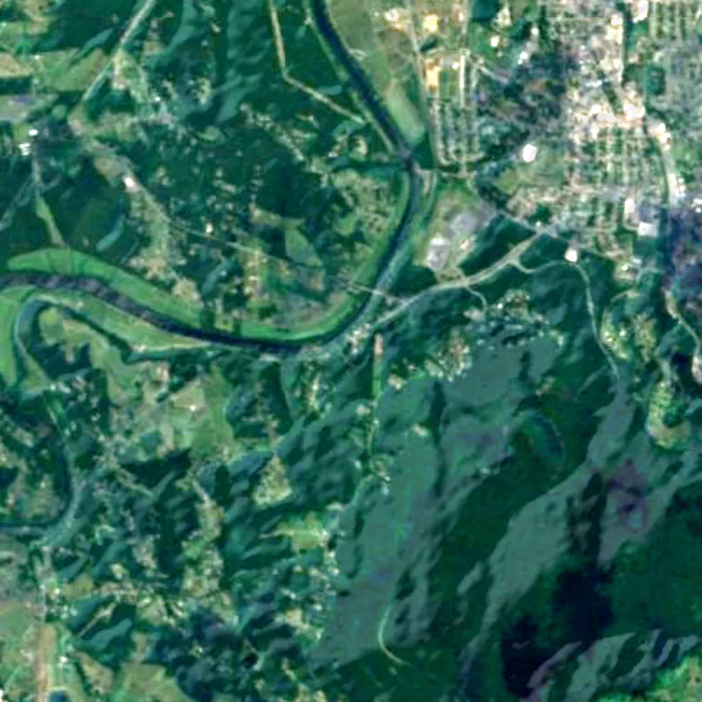 The ground above Skyline Caverns (Sentinel-2)