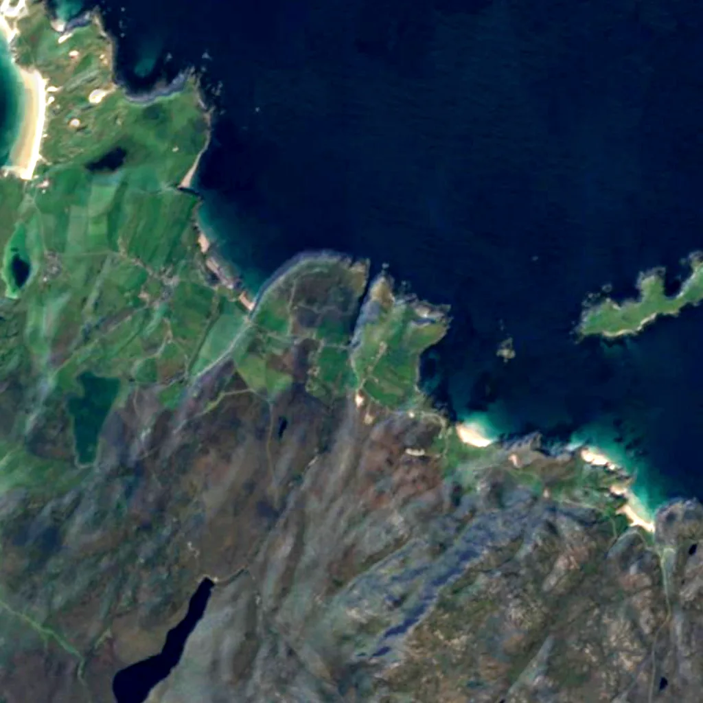 The ground above Smoo Cave (Sentinel-2)