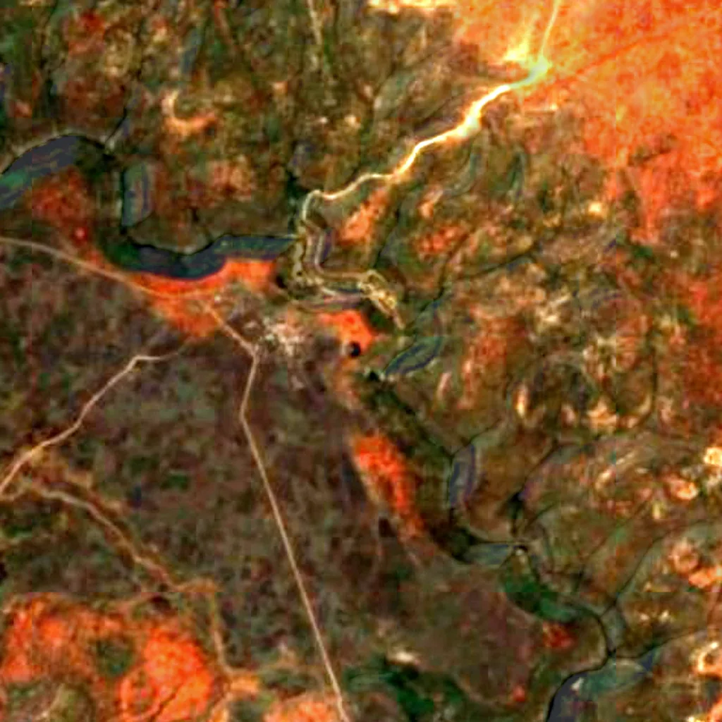 The ground above Sof Omar Caves (Sentinel-2)