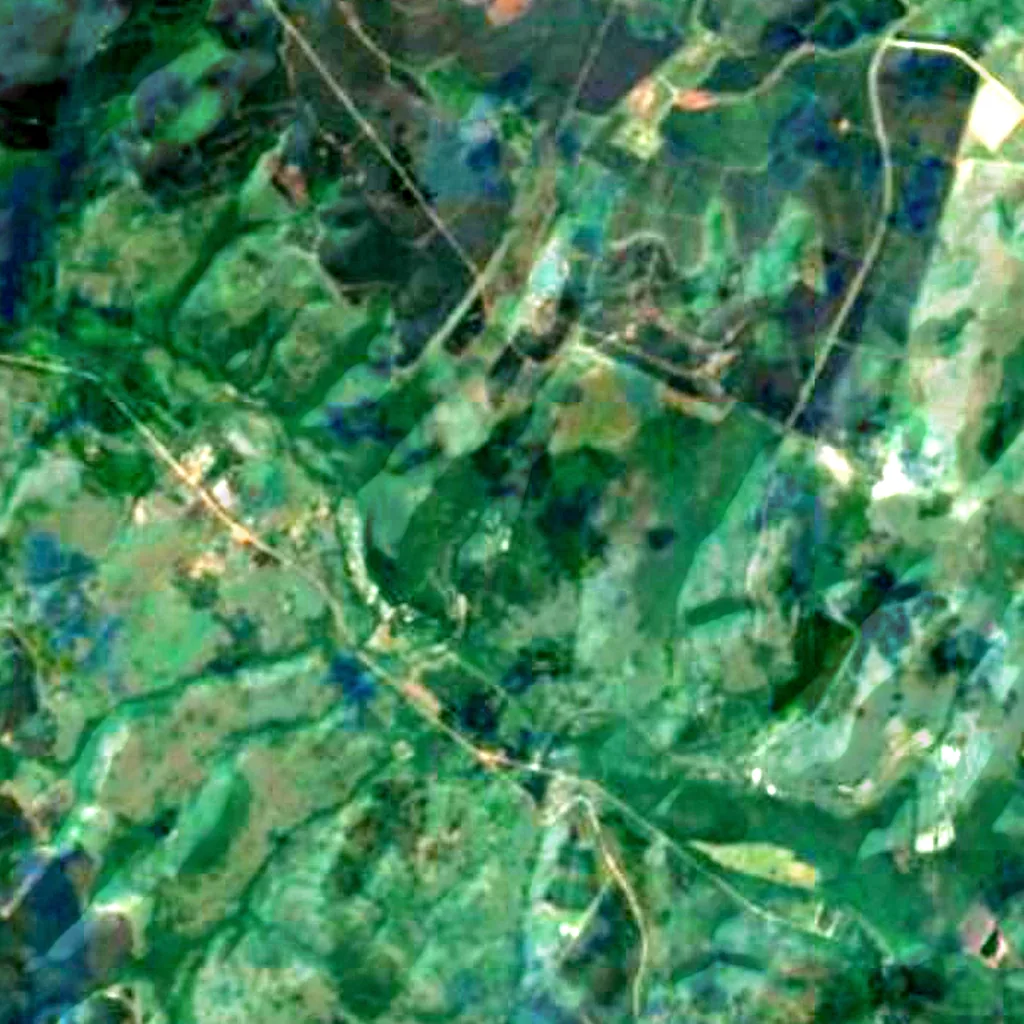 The ground above Sudwala Caves (Sentinel-2)