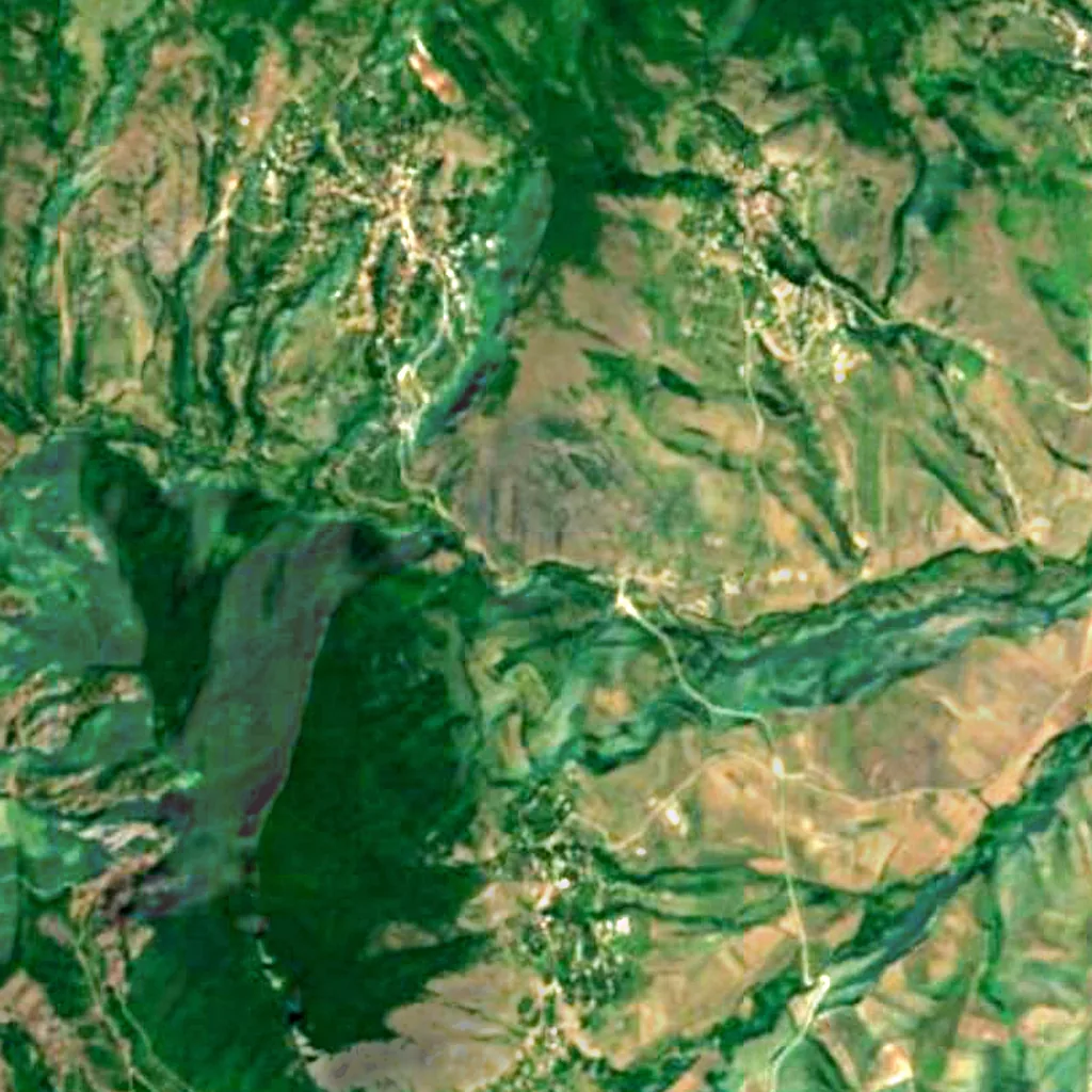 The ground above Tağlar Cave (Sentinel-2)