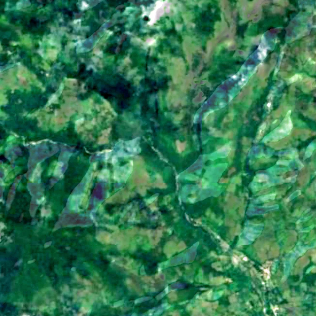 The ground above Talgua caves (Sentinel-2)