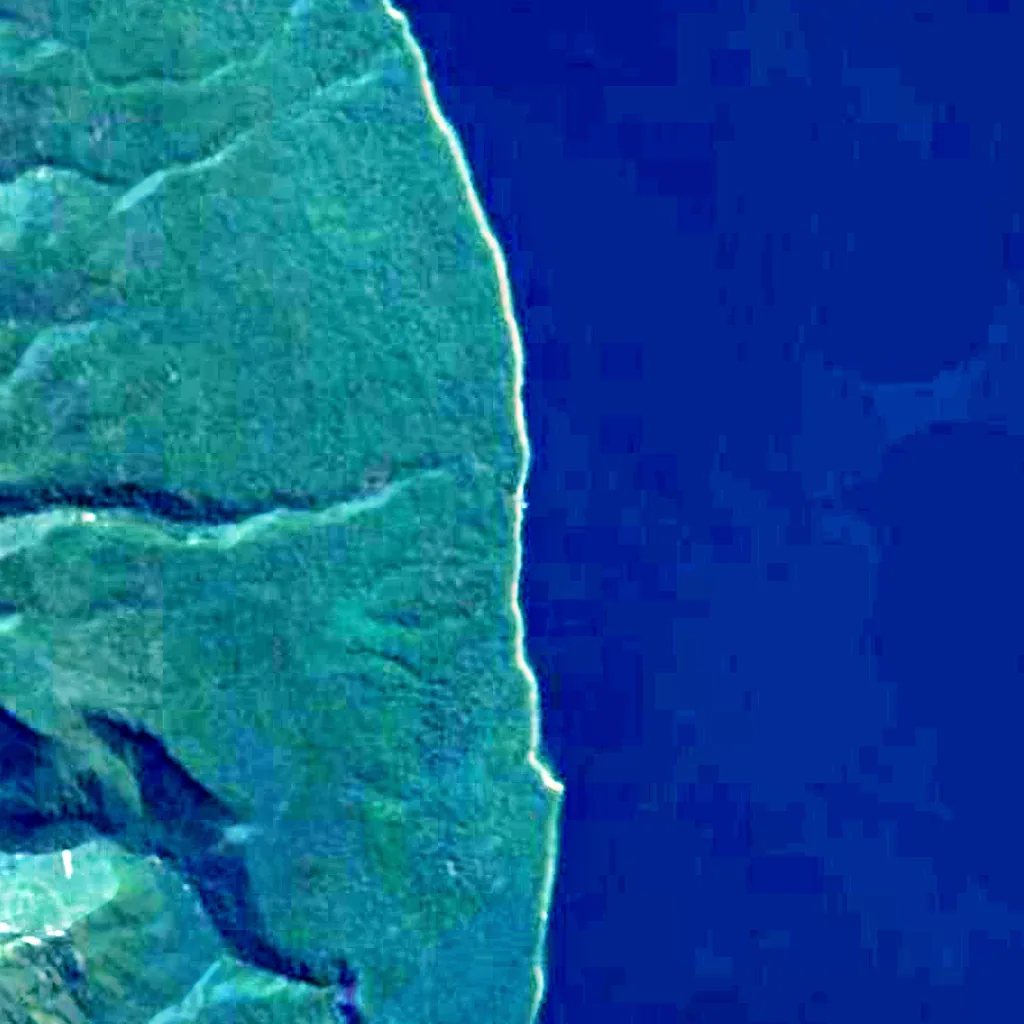The ground above Te Ana-au Caves (Sentinel-2)