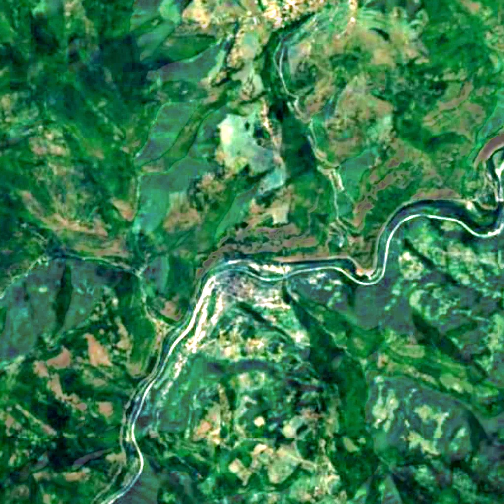 The ground above Temnata dupka, Gara Lakatnik (Sentinel-2)