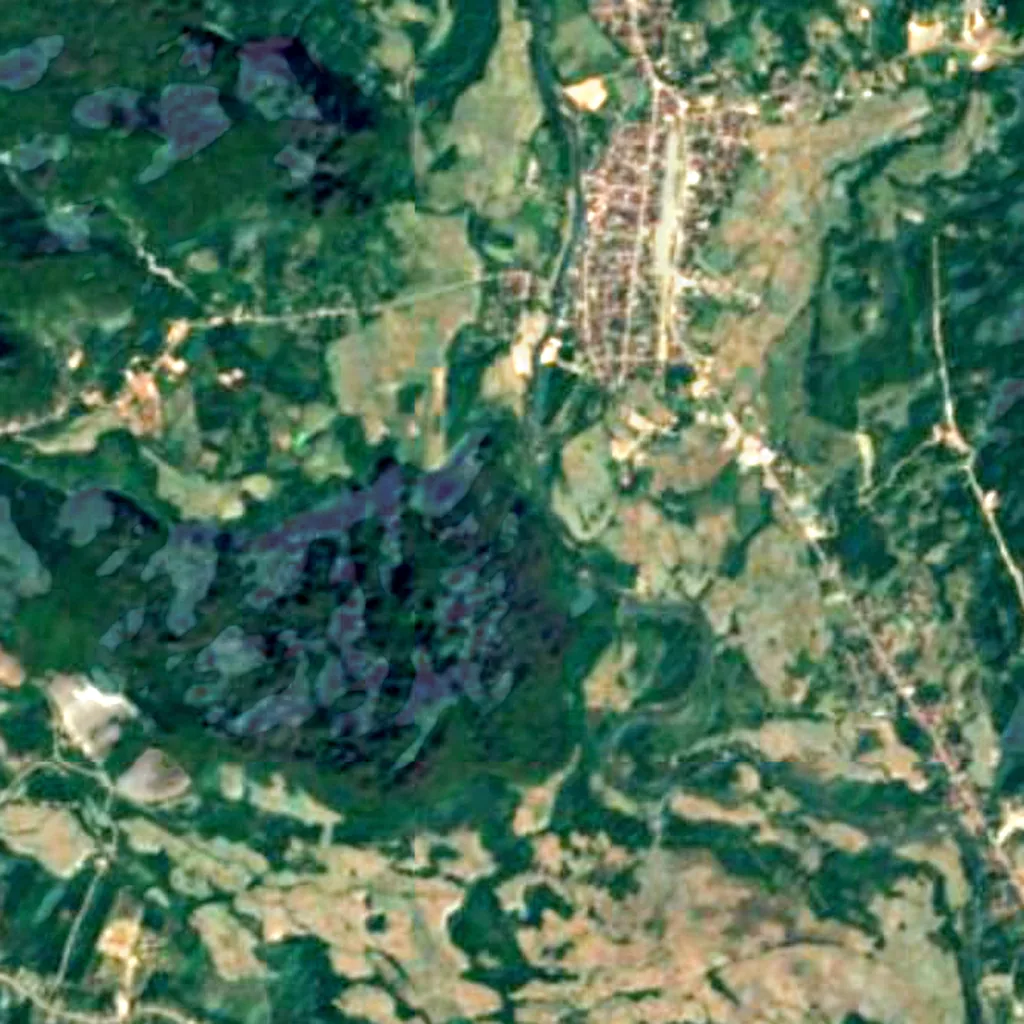The ground above Tham Jang (Sentinel-2)