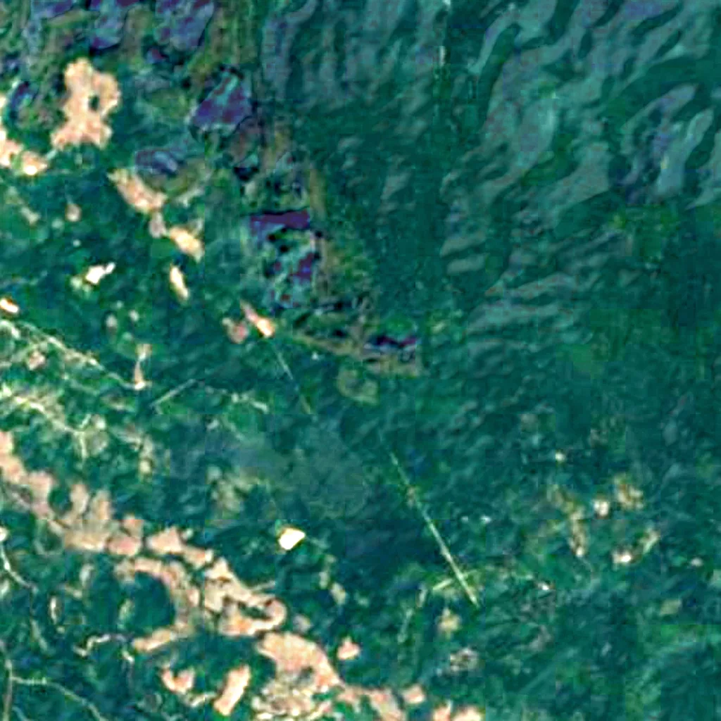 The ground above Tham Non (Sentinel-2)