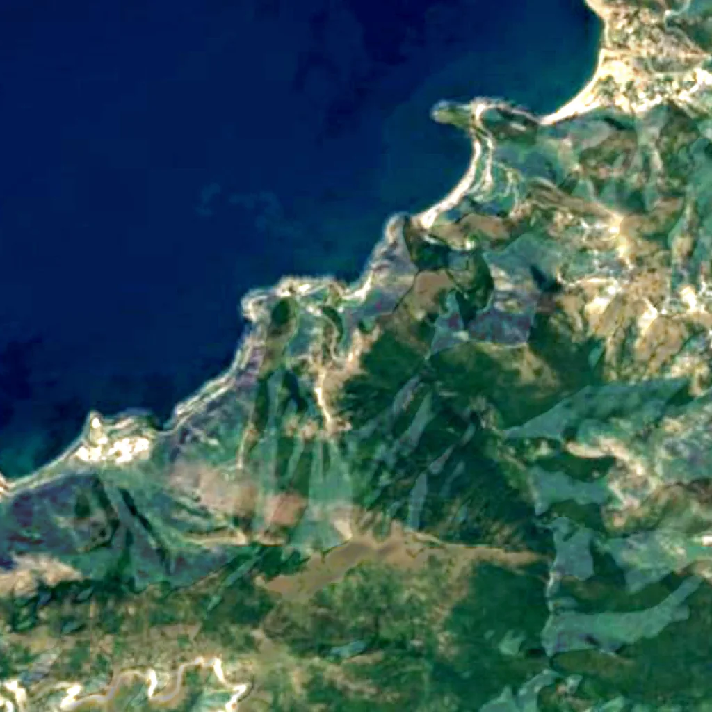The ground above The Marvelous Caves (Sentinel-2)