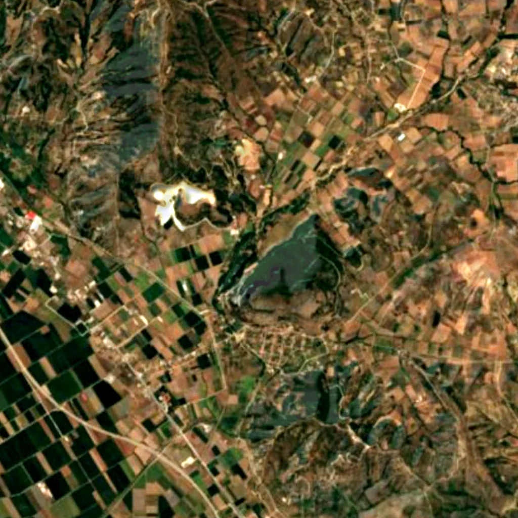 The ground above Theopetra Cave (Sentinel-2)