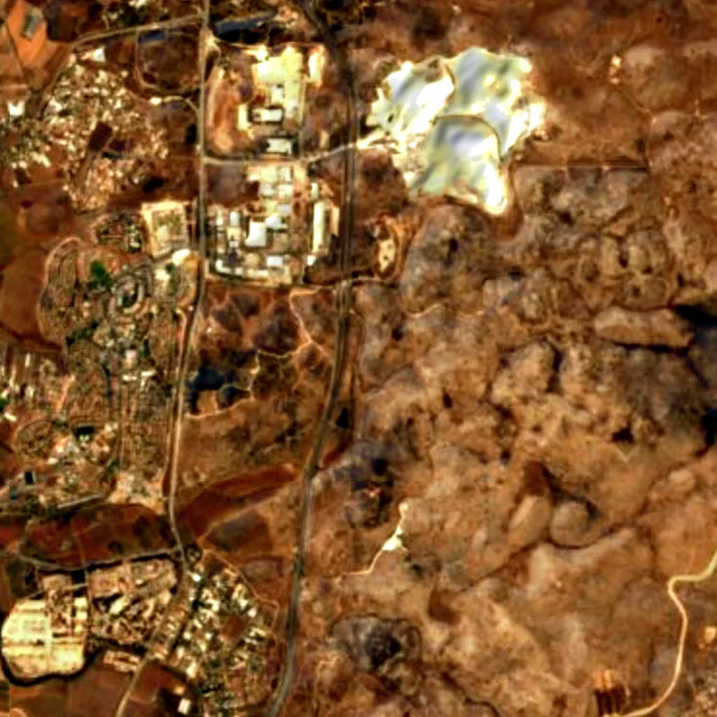 The ground above Tinshemet cave (Sentinel-2)