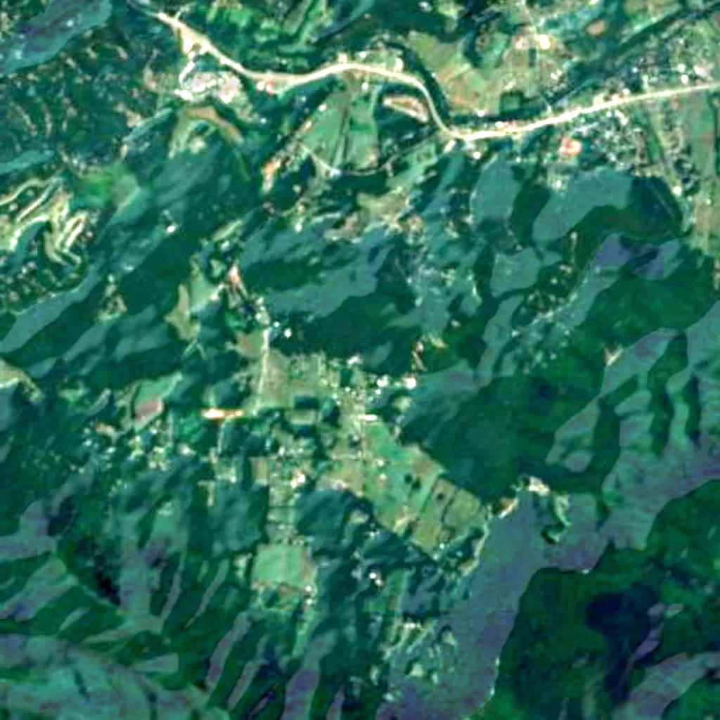 The ground above Tuckaleechee Caverns (Sentinel-2)