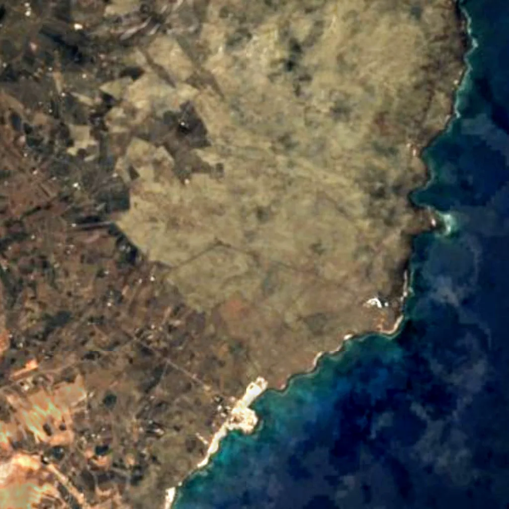 The ground above Tunnel de la Atlantida (Sentinel-2)