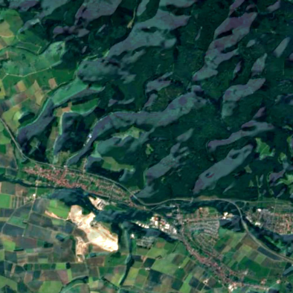 The ground above Unicorn Cave (Sentinel-2)