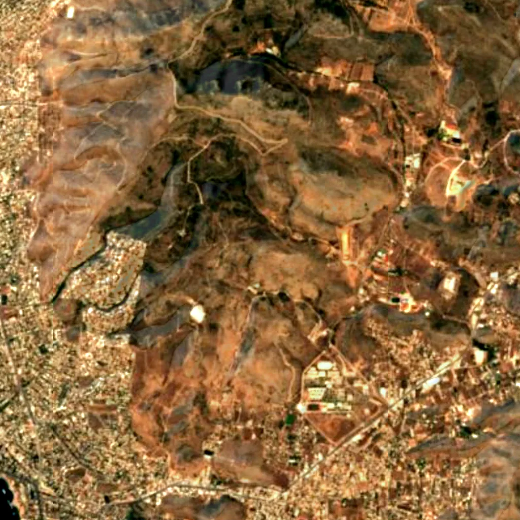 The ground above Vari Cave (Sentinel-2)