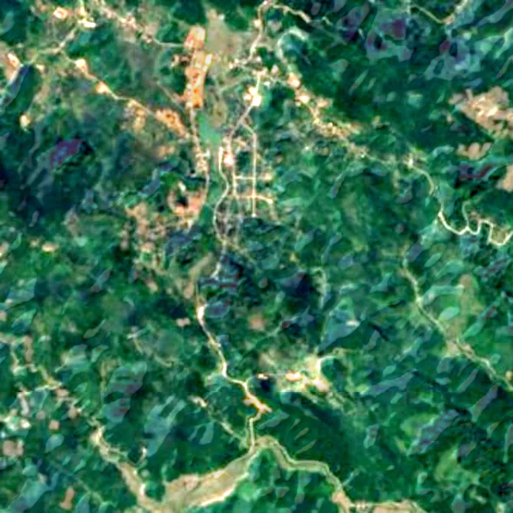 The ground above Viengxay caves (Sentinel-2)