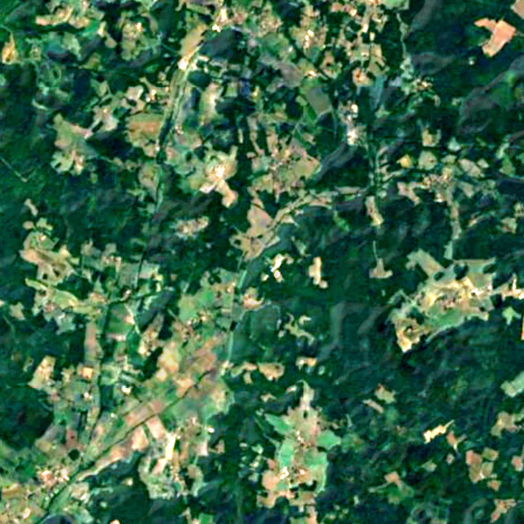 The ground above Villars Cave (Sentinel-2)