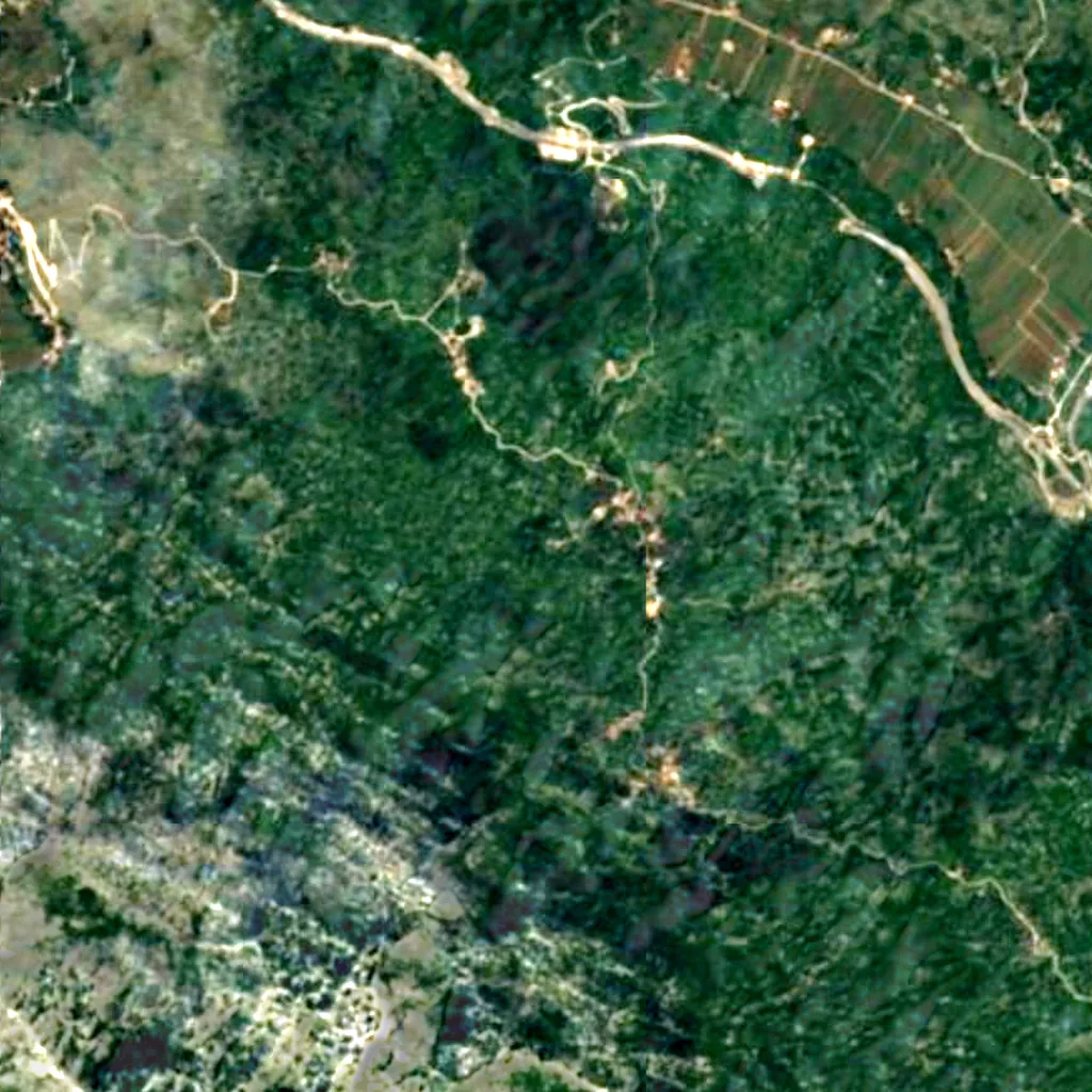 The ground above Vranjača cave (Sentinel-2)