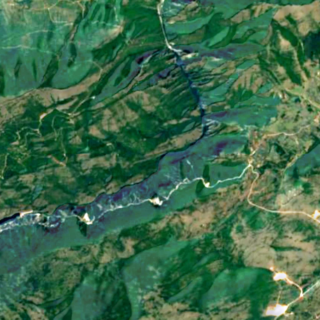 The ground above Vrelo Cave (Sentinel-2)
