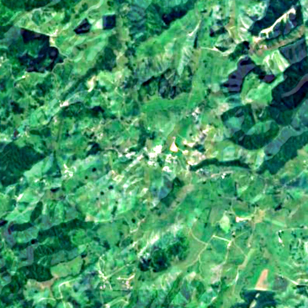 The ground above Waitomo Caves (Sentinel-2)