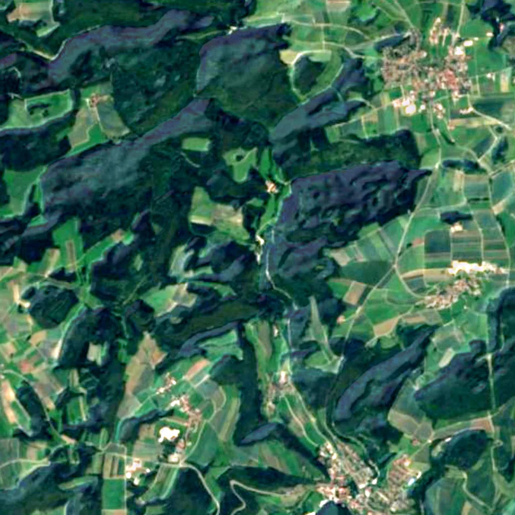 The ground above Wimsener Höhle (Sentinel-2)