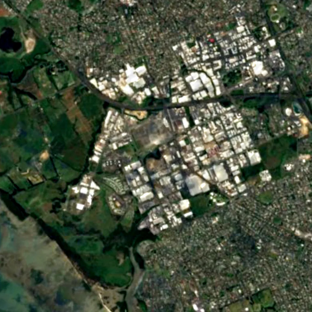 The ground above Wiri Lava Cave (Sentinel-2)