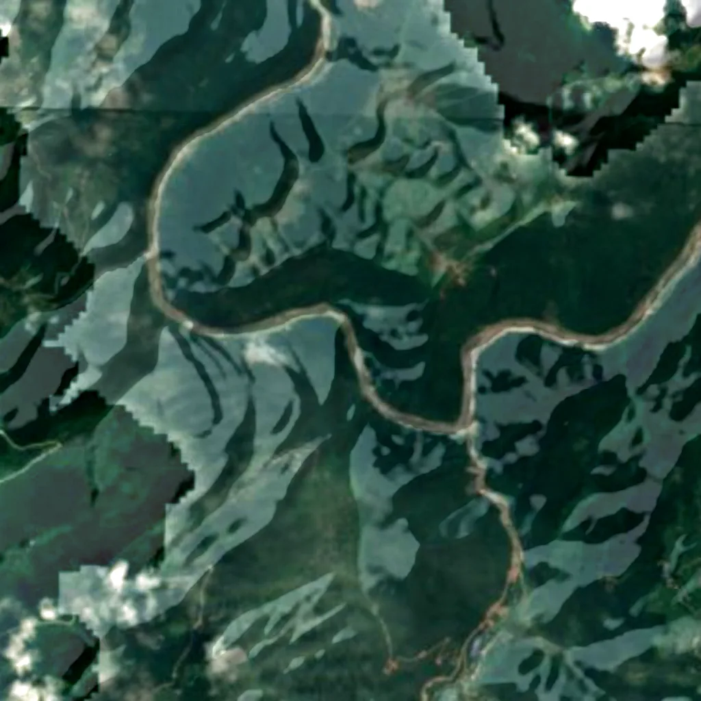 The ground above Xueyu Cave (Sentinel-2)