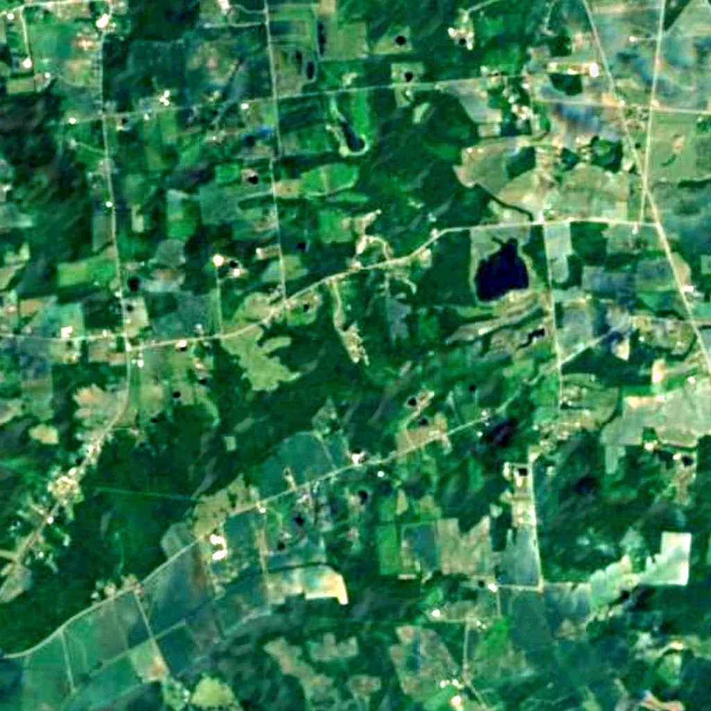 The ground above Zane Shawnee Caverns (Sentinel-2)