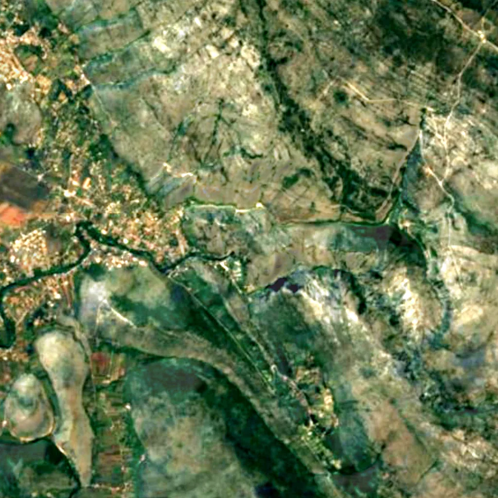 The ground above Zelena pećina, Blagaj (Sentinel-2)